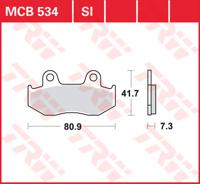 TRW Remblokken, en remschoenen voor de moto, MCB534SI Sinter offroad