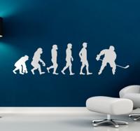 Muursticker evolutie mens ijshockey Muursticker evolutie mens ijshockey