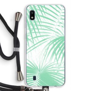 Palmbladeren: Samsung Galaxy A10 Transparant Hoesje met koord