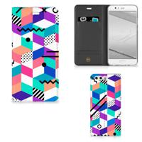 Huawei P10 Plus Stand Case Blokken Kleurrijk