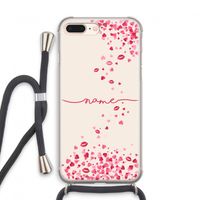 Hartjes en kusjes: iPhone 8 Plus Transparant Hoesje met koord