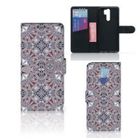 Xiaomi Redmi 9 Bookcase Flower Tiles - thumbnail