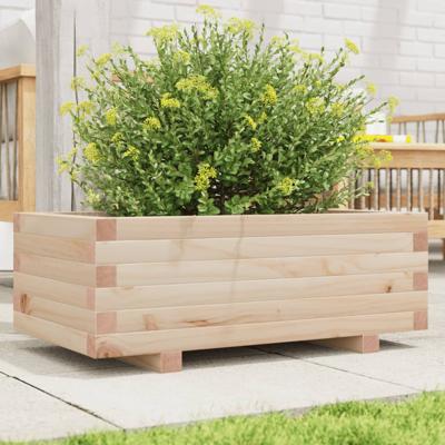 VidaXL Plantenbak 70x40x26,5 cm massief grenenhout