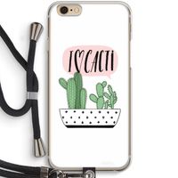 I love cacti: iPhone 6 / 6S Transparant Hoesje met koord