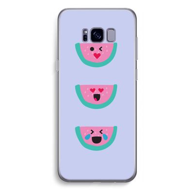 Smiley watermeloen: Samsung Galaxy S8 Plus Transparant Hoesje