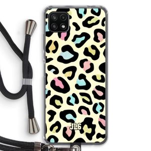 Leopard pattern: Samsung Galaxy A22 5G Transparant Hoesje met koord