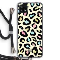 Leopard pattern: Samsung Galaxy A22 5G Transparant Hoesje met koord
