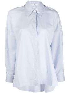 Tibi chemise en coton à col pointu - Bleu