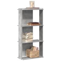 Boekenkast 3-laags 60x30x120 cm bewerkt hout betongrijs Boekenkast 3-laags 60x30x120 cm bewerkt hout betongrijs