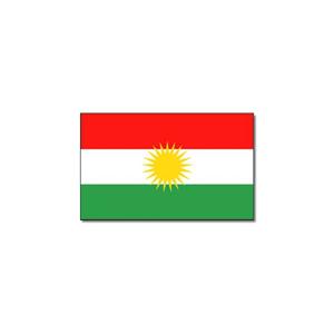 Vlag Koerdistan - 90 x 150 cm - Koerdische Vlaggen - Kurdistan