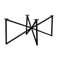 Stalen onderstel zwart vlinder 153 bij 87 cm en hoogte 73 cm (3 x 3 cm)