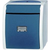Busch-Jaeger 2621 W-53-206 Ocean (opbouw) Knop spatwaterdicht Blauw, Groen Busch-Jaeger 2621 W-53-206 Ocean (opbouw) Knop spatwaterdicht Blauw, Groen