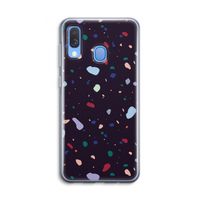 Dark Rounded Terrazzo: Samsung Galaxy A40 Transparant Hoesje