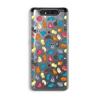 Kleurrijke katten: Samsung Galaxy A80 Transparant Hoesje Kleurrijke katten: Samsung Galaxy A80 Transparant Hoesje