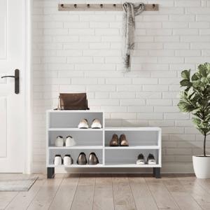 VidaXL Schoenenkast 102x36x60 cm bewerkt hout hoogglans wit