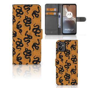 Telefoonhoesje met Pasjes voor Motorola Moto G32 Snakes