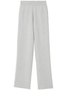 Burberry pantalon en cachemire mélangé à coupe droite - Gris