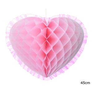 Roze hart Hangdecoratie (45cm)