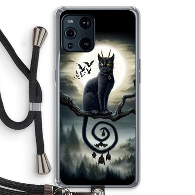 Moonlight Companions: Oppo Find X3 Transparant Hoesje met koord