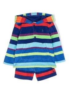 POLO RALPH LAUREN KIDS ensemble short à rayures - Bleu