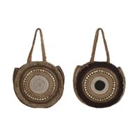 Handtas Dames DKD Home Decor Bruin Crème 36 x 11 x 36 cm (2 Stuks)