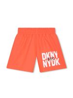 Dkny Kids short de bain à logo imprimé - Orange