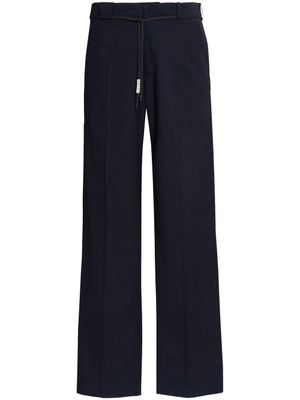 Marni pantalon en laine à coupe droite - Bleu