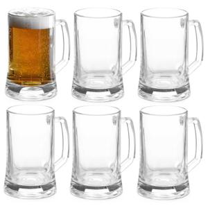 Vivalto Bierglazen - Bierpullen - transparant glas - 12x stuks - 380 ml