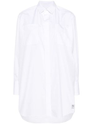 sacai chemise à logo en relief - Blanc