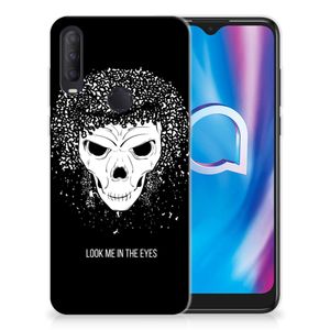 Silicone Back Case Alcatel 1S (2020) Skull Hair