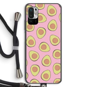 Dancing avocados: Xiaomi Redmi Note 10 5G Transparant Hoesje met koord