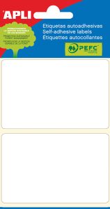 Apli witte etiketten ft 53 x 82 mm (b x h), 12 stuks, 2 per blad (2686)