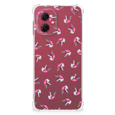 Doorzichtige Silicone Hoesje voor Motorola Moto G55 Unicorns