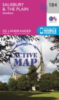 Wandelkaart - Topografische kaart 184 Landranger Active Salisbury / The Plain | Ordnance Survey