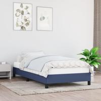 Bedframe zonder matras 100x200 cm stof blauw