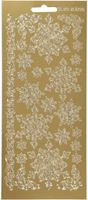 Creative stickervel Sneeuwvlokken junior 23 cm folie goud - thumbnail