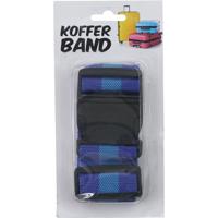 Bagageriem - blauw - 180 cm - Kofferriem - kofferband verstelbaar - riem voor bagage