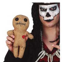 Jute voodoo pop - 25 cm - Halloween decoratie/accessoire - Voodoo horror popjes