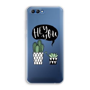 Hey you cactus: Honor 10 Transparant Hoesje