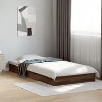 Bedframe zonder matras bewerkt hout bruin eikenkleur 75x190 cm