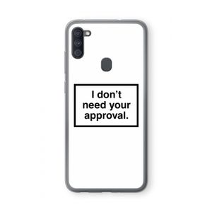 Don't need approval: Samsung Galaxy A11 Transparant Hoesje