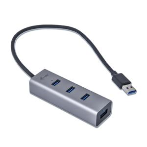 I-tec Metal U3HUBMETAL403 USB 3.0 (3.1 Gen 1) Type-A 5000Mbit/s Grijs hub & concentrator