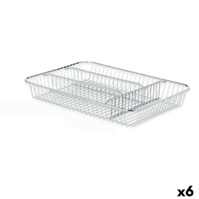 Bestekorganizer Kinvara CN-W7267-1 CHROME CN-W7267-1 CHROME Zilverkleurig Zilver Metaal 26 x 4,5 x 35,5 cm 26 x 5,5 x 35,5 cm (6