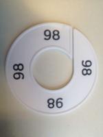 Maatring 9cm wit/zwart 98