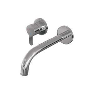 Brauer Chrome Edition Wastafelmengkraan inbouw - gebogen uitloop rechts - hendel plat smal - model D2 chroom 5-CE-083-B4-65