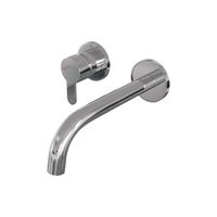 Brauer Chrome Edition Wastafelmengkraan inbouw - gebogen uitloop rechts - hendel plat smal - model D2 chroom 5-CE-083-B4-65