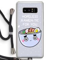 I'm A Hopeless Ramen-Tic For You: Samsung Galaxy Note 8 Transparant Hoesje met koord