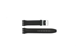 Horlogeband Swatch (alt.) 51643.01.17 Leder Zwart 17mm