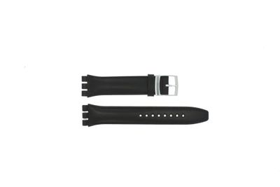 Horlogeband Swatch (alt.) 51643.01.17 Leder Zwart 17mm