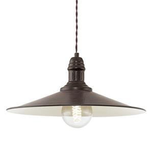 Eglo Landelijke hanglamp Stockbury 36cm antiekbruin 49456